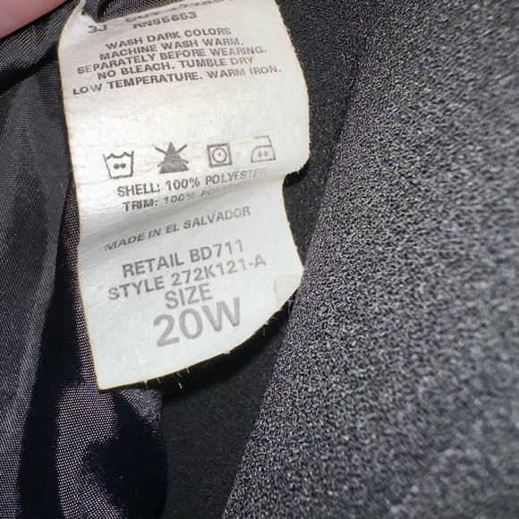 Women's Koret Vintage Style Blazer Size 20W Black Polyester Plus Size - Picture 3 of 10